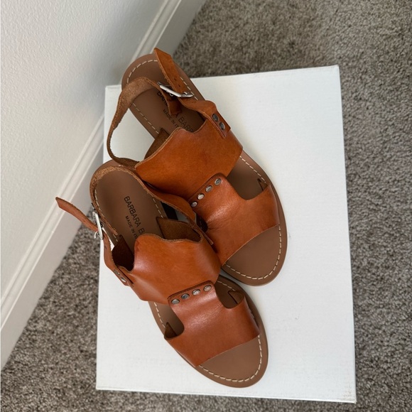 Barbara Barbieri Brown Leather Slingback Sandal Made in ITALY Size 6 - Picture 3 of 9